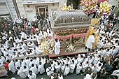 Festa di Sant Agata   procession of Devoti with the golden statue of the saint 